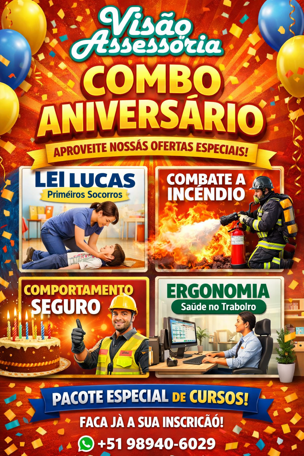 Combo de Aniversário Visão Assessoria 19 Anos